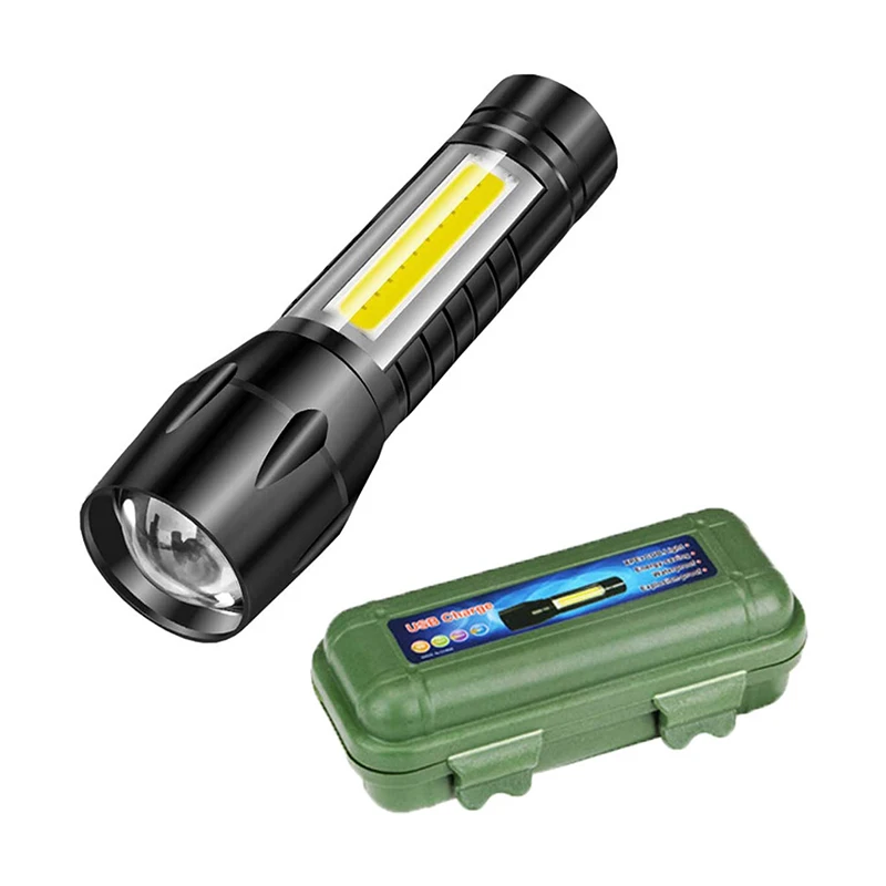 EUROXANTY | Powerful Mini flashlight | Camping flashlight | Camping | USB rechargeable flashlight | Recarcable LED flashlight | Flashlights