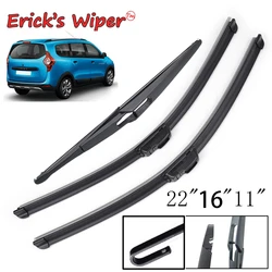 Erick's Wiper Front & Rear Wiper Blades Set Kit For Dacia Renault Lodgy 2012 - 2016 Windshield Windscreen Window 22