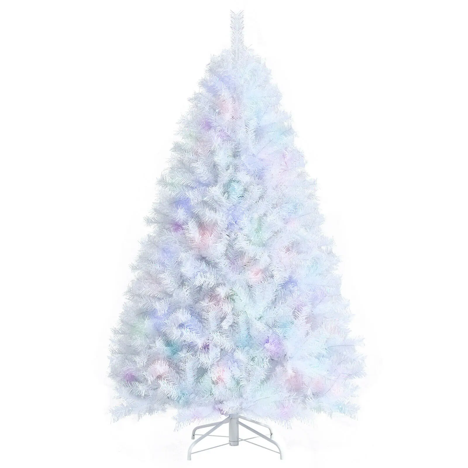 7.5ft Pre-Lit Premium Snow Flocked Hinged Artificial Christmas Tree w/ 450 Light