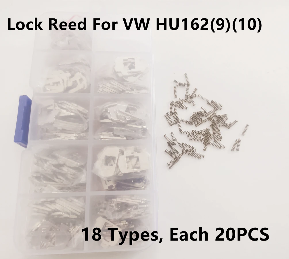 HU162(9)(10)Lock Reed Stainless Steel 18Types Each 20PCS Lock Plate For HU162(9)(10) FO21 TOY43 for Car Lock /LOT