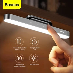 Baseus LED Tisch Lampe Magnet Schreibtisch Lampe Hängen Wireless Touch Nacht Licht für Studie Lesen Lampe Stufenlose Dimmen USB Licht