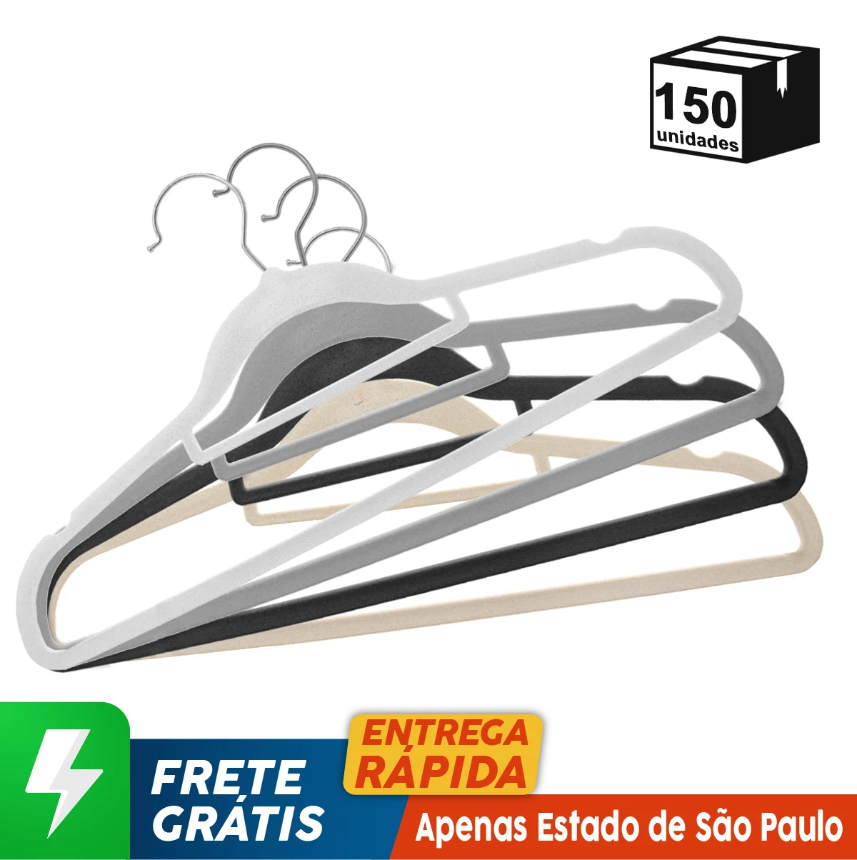 150 Pçs Cabide Veludo Alta Qualidade Multifuncional Antiderrapante Gancho 360 ° Giratório Suporte Roupas Lavanderia Closet Rack