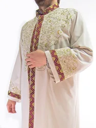 Muslim Imam Jubba Arab Robe Turkish Islamic Prayer Masjid Mosque Quality Embroidered caftan Dubai Special Religious Male Ramadan