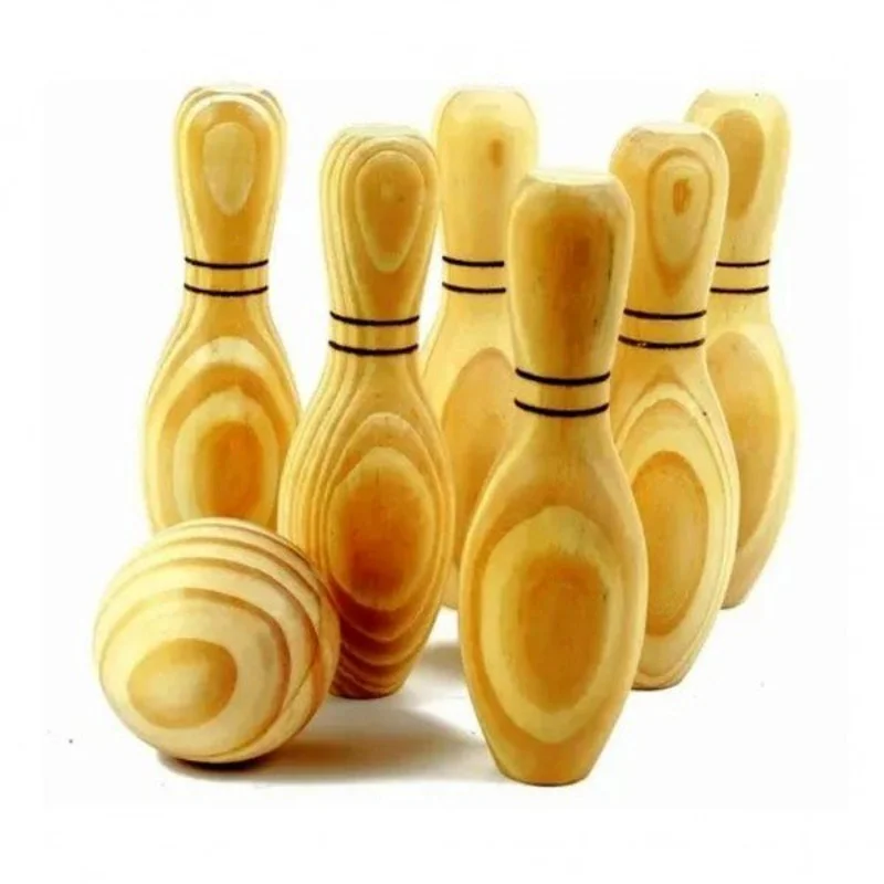 Wooden Bowling Game-Newart