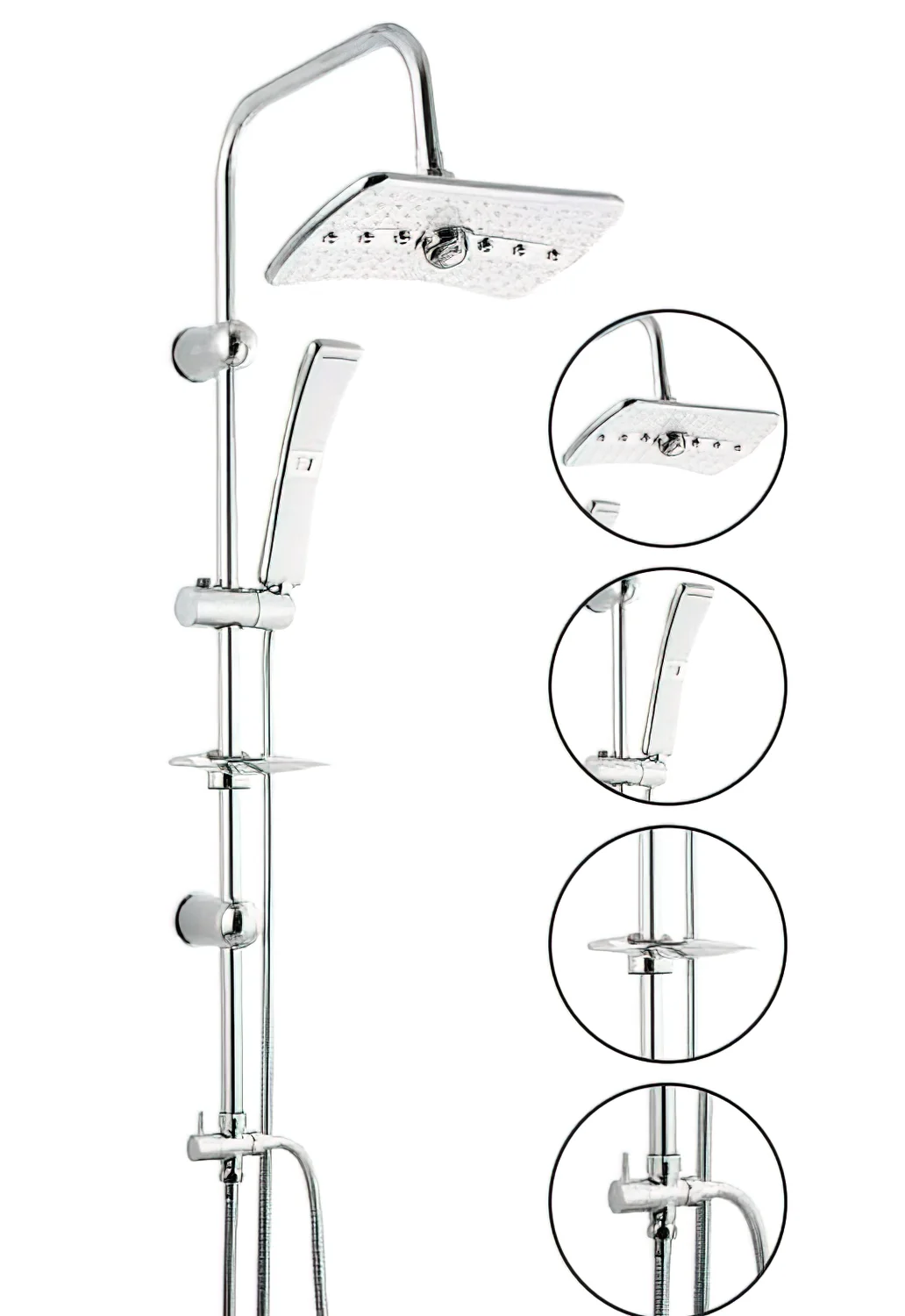 Karagöl Lux Shower Set Stainless Steel