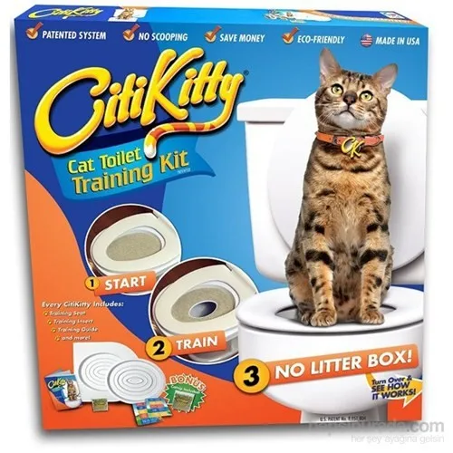 Cat Toilet Training Kit Cat toilet training system Cat to Use the Toilet Teach Kumdan Kurtulun Cat WC