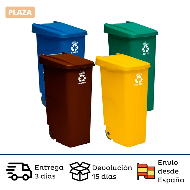 Cubos De Reciclaje Basura Con Tapa Wellhome Encajables Con Ruedas 110 Litros Por Unidad De Plastico Cubos De Basura AliExpress