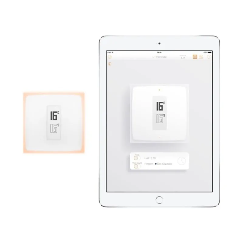 Smart Thermostat Netatmo iOS Compatible Wi-Fi Energy Saving HomeKit Air Conditioner Part for Individual Gas Boiler Temperature