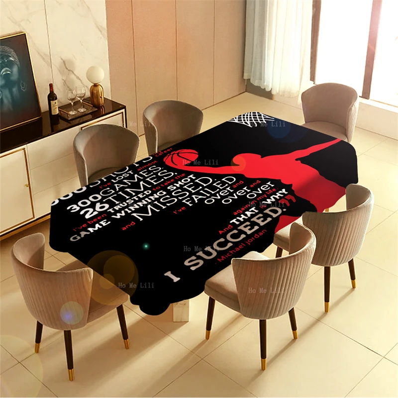 Basketball Inspirational Quotes About Life Self Esteem Confidence Christian Bible Verse Scripture Tablecloth By Ho Me Lili