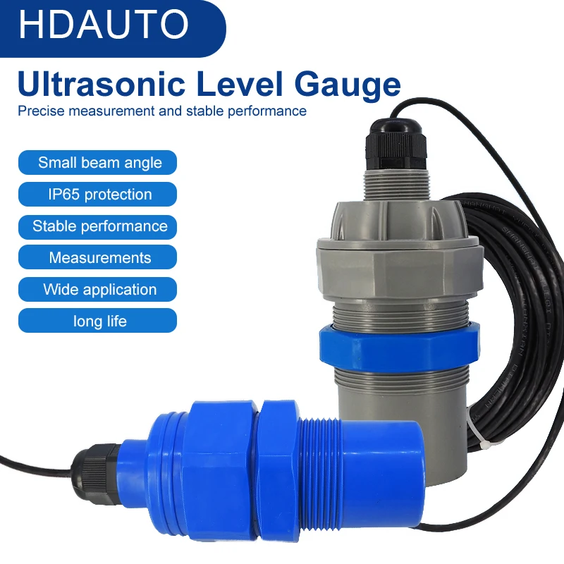 Distância 10 Medidor de Água Combustível Tanque de Óleo Líquido Profundidade Ultrassônica Medidor de Nível Sonda sem Exibição Ip68 Ip65 420 ma Rs485
