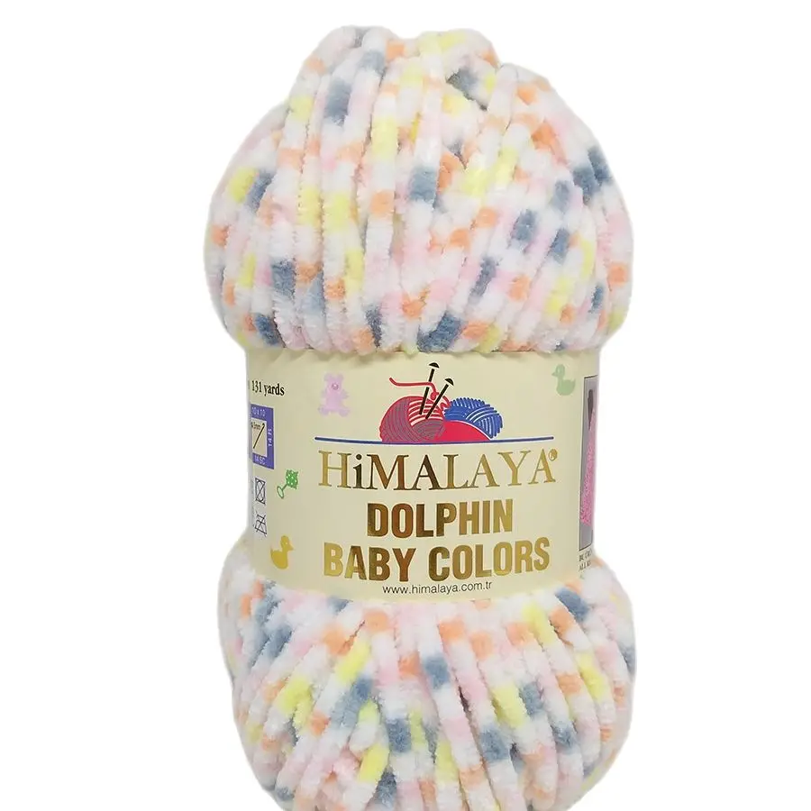 Himalayan Dolphin Baby Colors 100% Polyester 100 Grams In weight, 120 Meters In Length, Should Be Knitted With 5 PCS