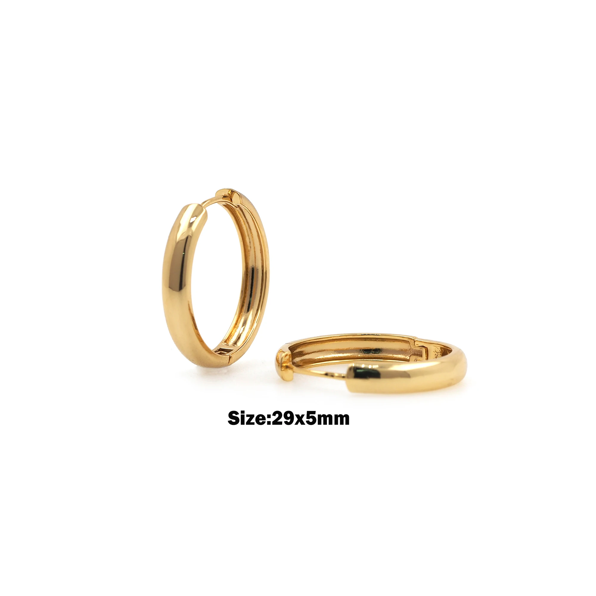 

New Simple Circle Hoop Earrings Gold Plated Korean Style Earrings Jewelry Accessories for Women