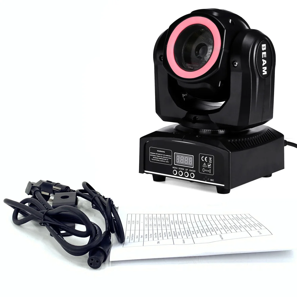 4Pcs 60W LED Beam Mini Moving Head 65W with SMD5050 RGB 3in1 Super Bright DJ Dmx Control