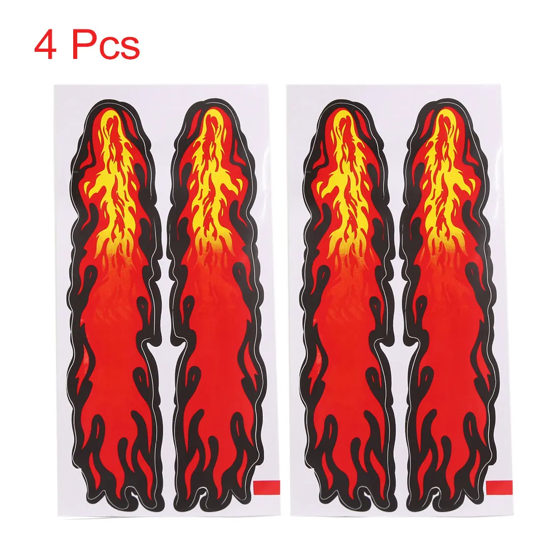 Uxcell Fire Flame Pattern Vinyl Decal Sticker Motorcycle Car Bike Body Wall Door Decorative Self-Adhesive Stickers