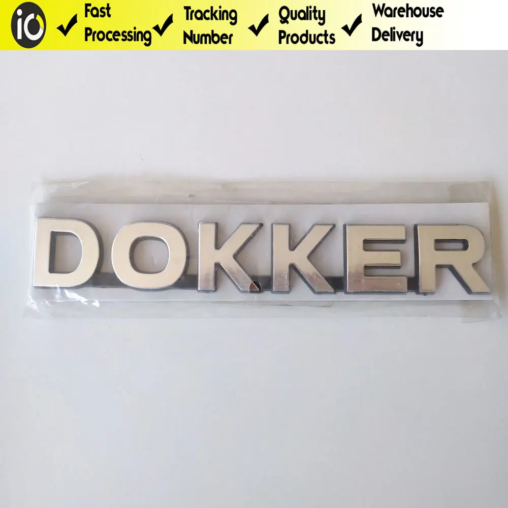 For Dacia Dokker 908894532R Car Rear Trunk Chrome Emblem Letters Sticker Auto Tail Nameplate Decals High Quality Fast Shipment