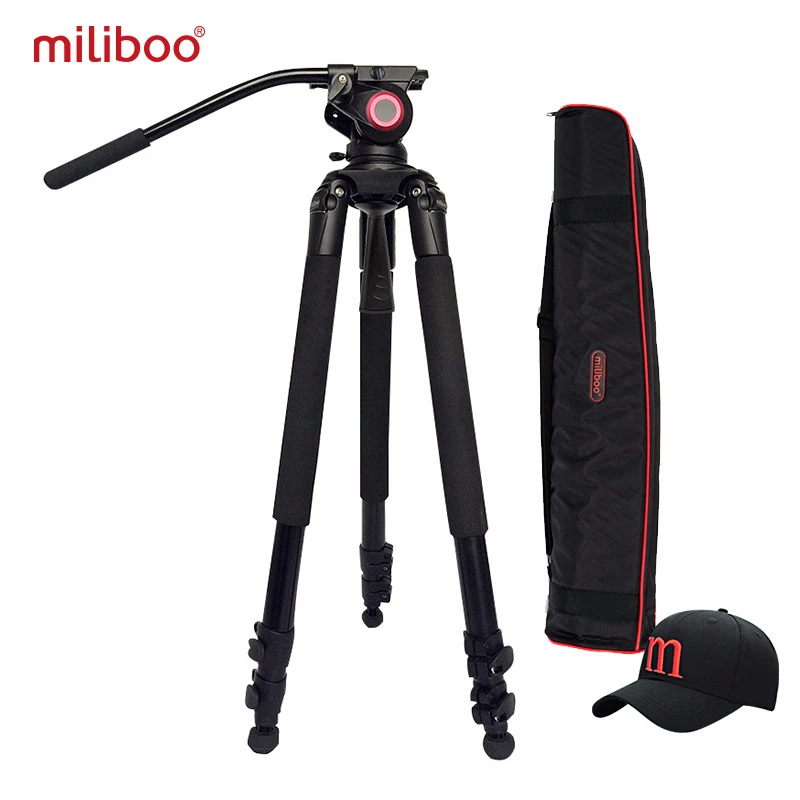 Miliboo MTT701 Профессиональный видеоштатив, алюминиевый штатив для видеокамеры, сверхмощный демпфирующий штатив для птиц для DSLR-камеры, 3-секционный бесплатно