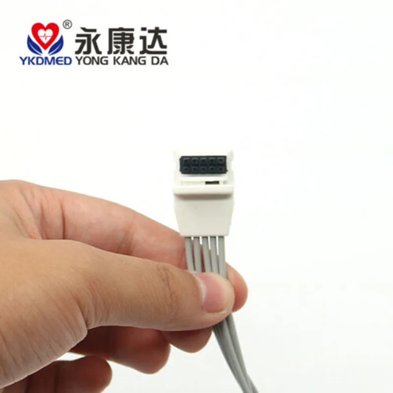 Compatible Mortara Snap IEC 5 Leads Holter ECG Cable Free Shipping