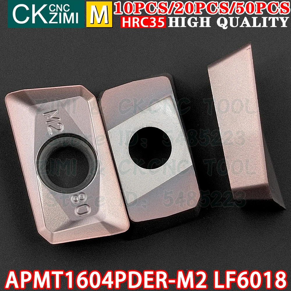 APMT1604PDER-M2 LF6018 APMT 1604 PDER M2 LF6018 Insertos de carburo Insertos de fresado en escuadra Herramientas torno CNC para metales herramientas de corte intercambiables