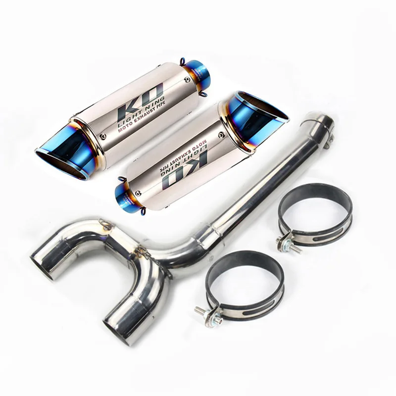 Slip on FZ6 FZ6N FZ6S Motorcycle Exhaust System Muffler Pipe Tips Connection Link Pipe for Yamaha FZ6 FZ6S FZ6N 2004-2011