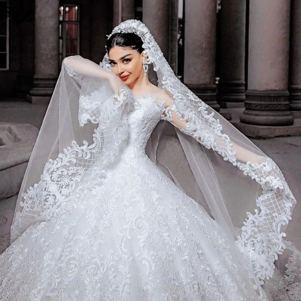 Abito da sposa romantico con applicazioni floreali abito da sposa senza maniche in pizzo principessa lunghezza del pavimento abito da sposa su misura Robe De Mariée