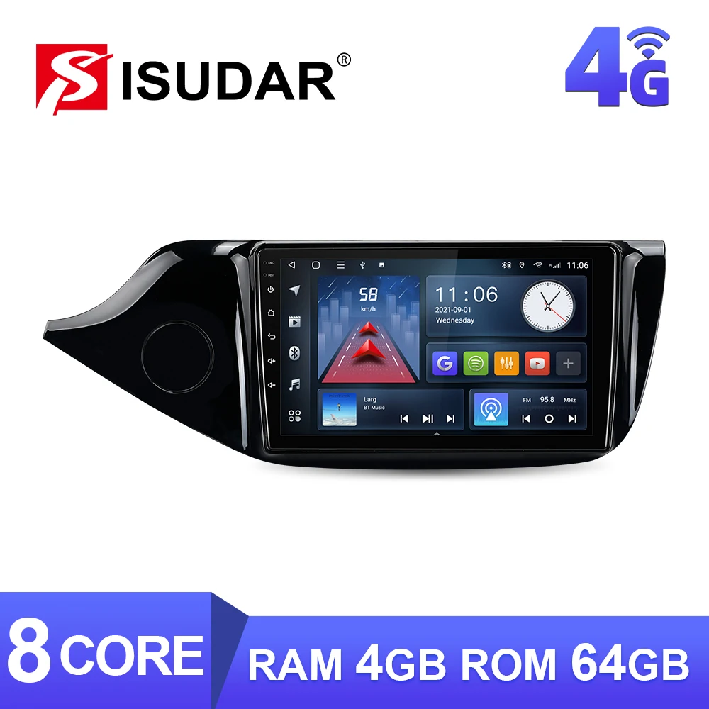 ISUDAR 9 Inch Android Auto RadioFor KIa CEED 2 JD 2012-2016 Car Multimedia Player Carplay Automotivo GPS Navigation 4G