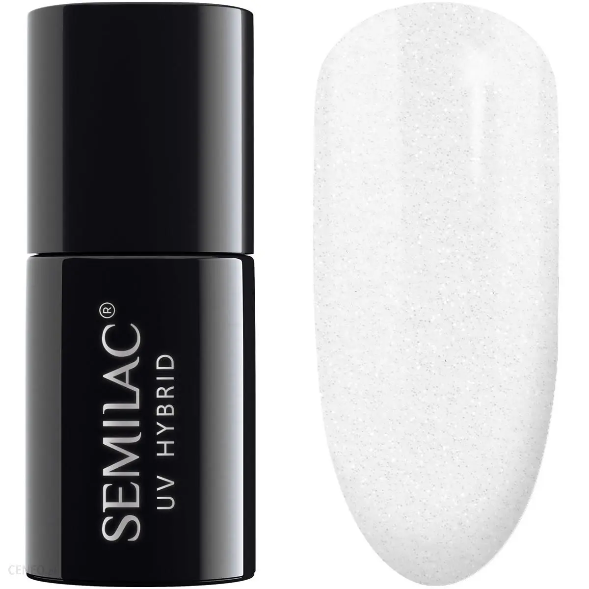 Semilac Glitter Milk 091 semi-permanent coverage, UV hybrid nail polish texture Gel