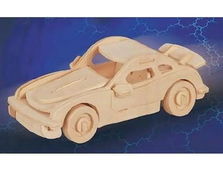 3D Wooden Puzzle - Pi-911 Car