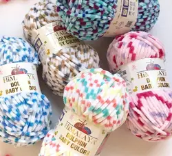 Super Bulky Crochet Knitting Yarn 5 LOT/BALLS Himalaya Dolphin Baby Colors 100g Chenille Variegated Colorful Turkish Velvet DIY