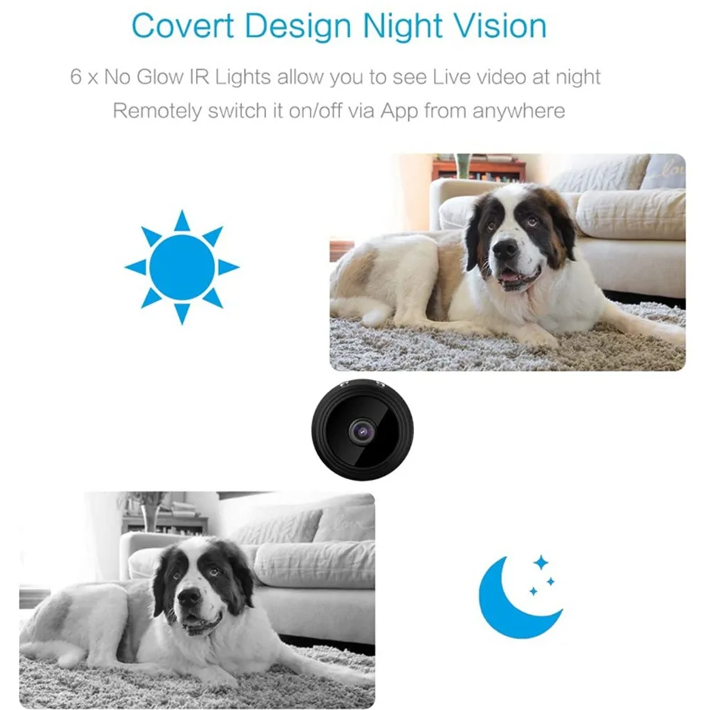 Minicámara IP A9 de seguridad para el hogar, Original, 1080P, IR, magnética, inalámbrica, pequeña