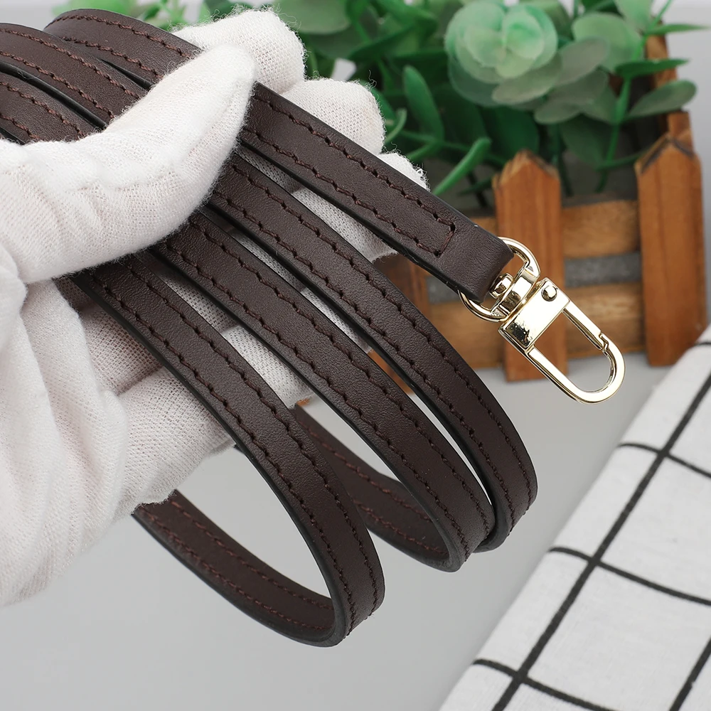 Cow Hide Leather Shoulder Bag Strap 120CM Long Coffee Color Crossbody Strap Women Handbag Bag Belt Accessories