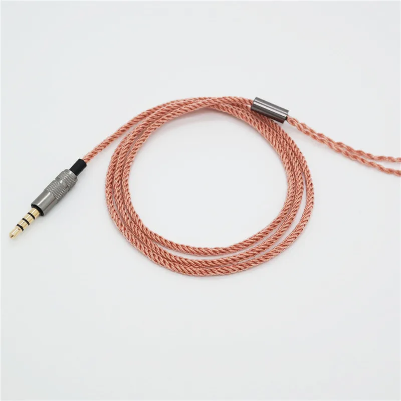 8 Nhân MMCX Micro Cáp OFC Phù Hợp Với Cho Shure Tai Nghe Tai Nghe Nhét Tai UE900 SE535 SE215 Đồng Cập Nhật Dây Thay Thế