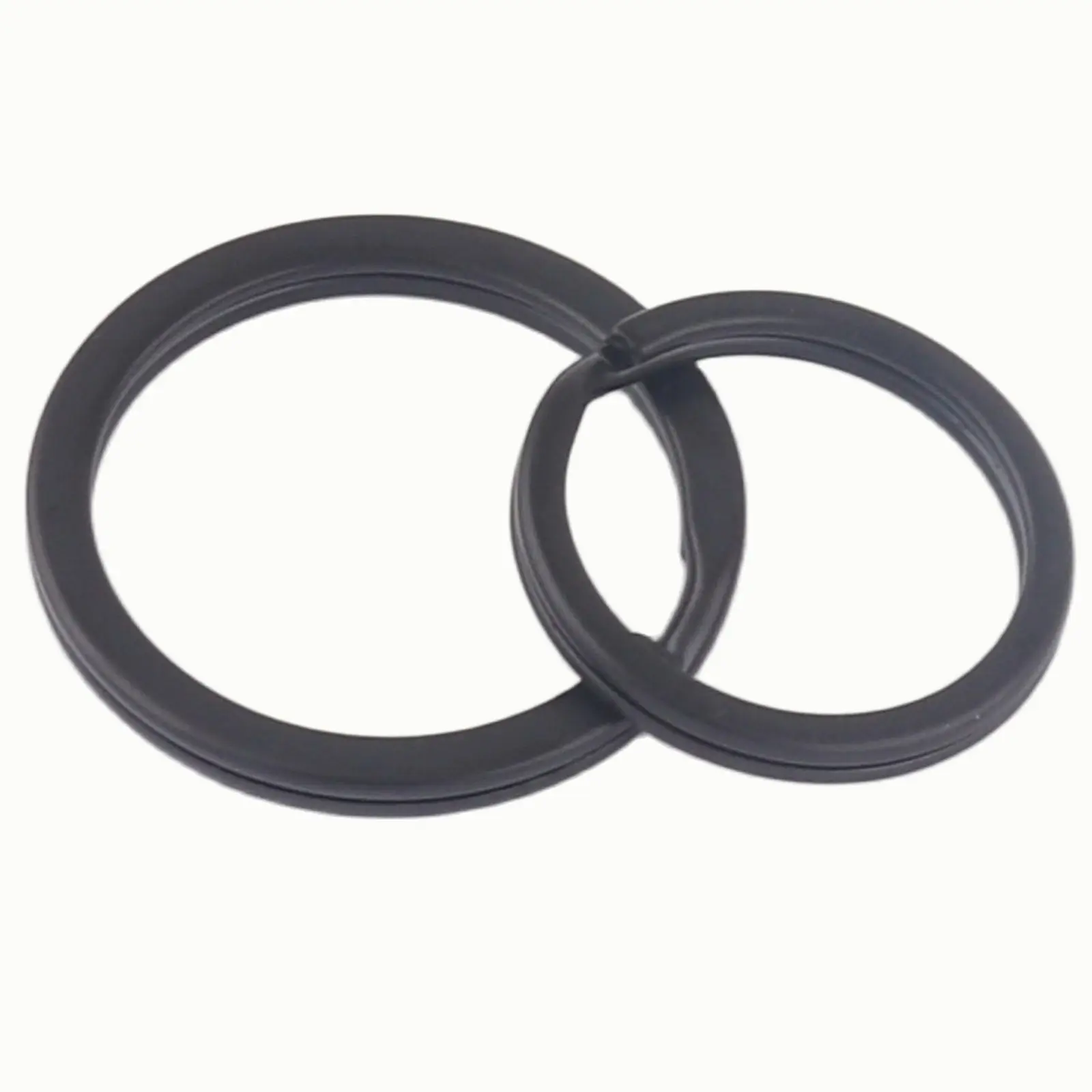 

20/25mm Black Double Split Round Jump Ring Clip Jewelry Making Metal Clasp Connector Purse Making Hardware Webbing Key Ring