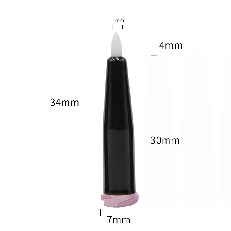 2 pces que distribuem a agulha da escova que dispensa a ponta luer do bocal da colagem/parafuso encaixes 1mm