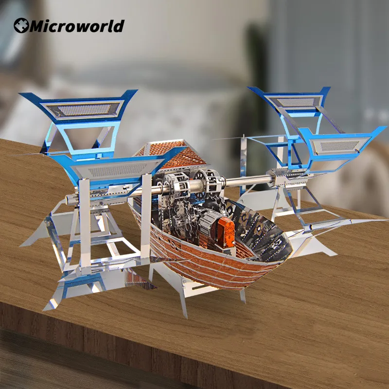 

Металлические 3D головоломки Microworld, механический мощный парусник, наборы «сделай сам», головоломки на Рождество, подарки на день рождения, настольные украшения, игрушки