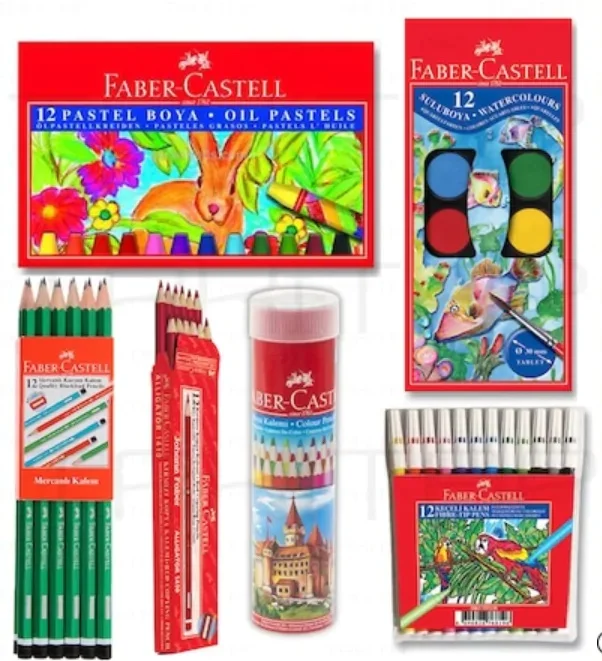 

FABER CASTELL 6 PIECE SET SCHOOL STATIONERY DRY WATER COLOR PEN 439608110