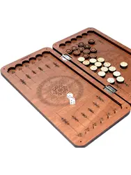 2022 Backgammon Work Pearlescent Wooden Traditional Turkish Game Fun Quality Leather Bag Board Gift Free Shipping Hot Sale Style