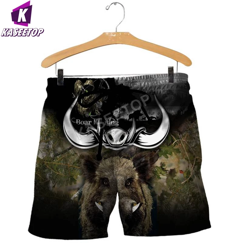 Beautiful Camo Huntaholic 3D Print Casual Shorts Men Beach Breathable Quick Dry Loose Shorts Men Short Pants Couple Unisex Short