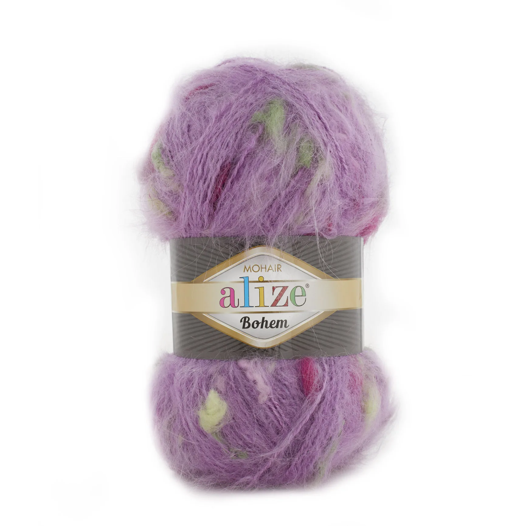 Imagem -03 - Alize Mohair Bohem Fio 4x100g Clássico lã Mão Tricô Crochê Fio Grosso Merino Vison Cabra Fantasia Volumoso Pele Pena Melhor