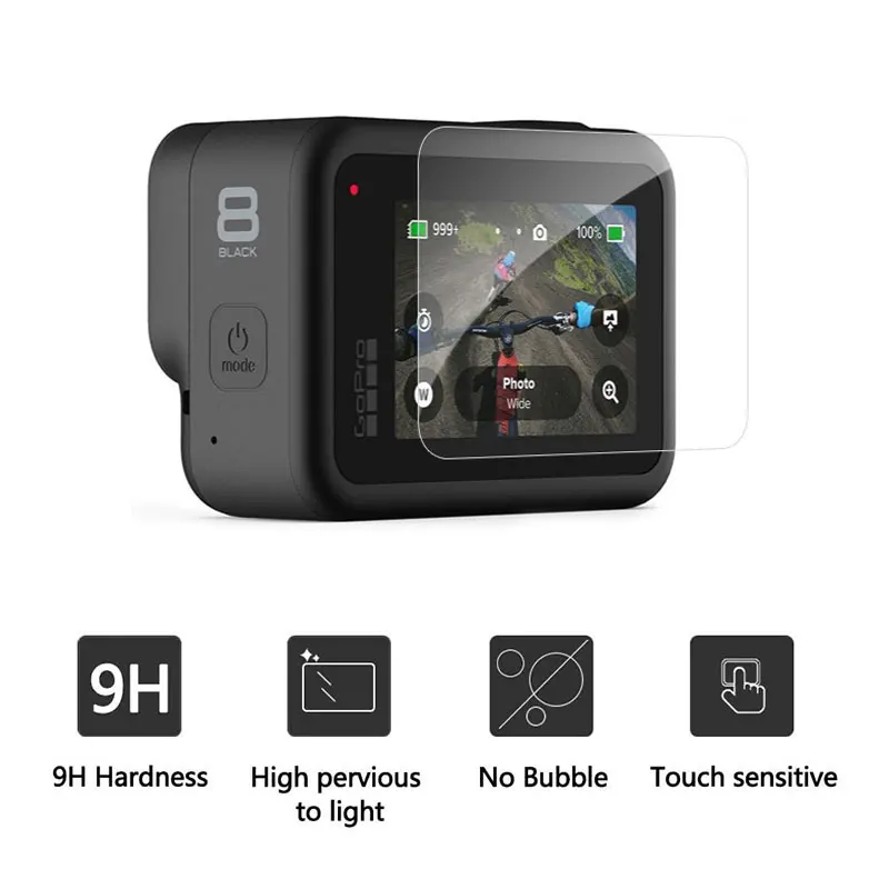 Tempered Glass Screen Protector Cover For GoPro Hero 8 Black Camera Lens Protective Film Case For Go Pro 8 Accessories