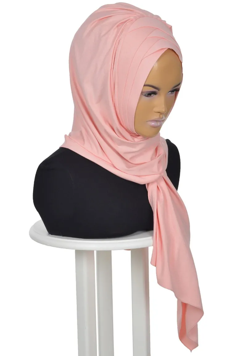 Practical Combed KolayMüslüman scarf women solid color Musulman hijab high quality arab wraps hijab hijab Islamic head scarf