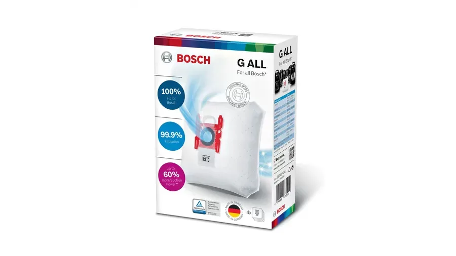 Type G ALL PowerProtect Dustbags Replacement Bosch BSG6B110 Vacuum Cleaner - 4 Pieces - BBZ41FGALL