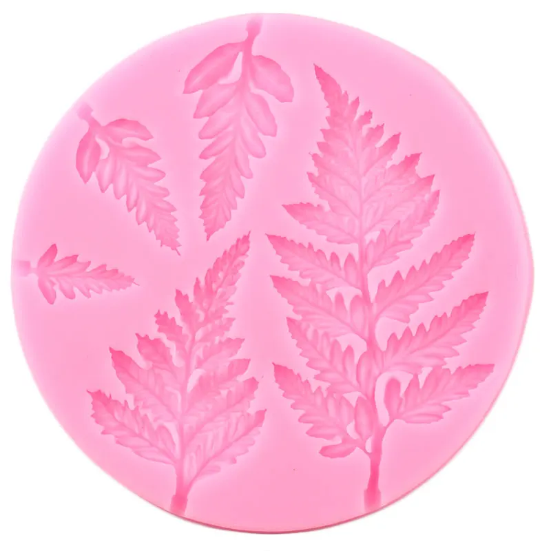 Rose Maple Leaves Shape Silicone Mold Fern Mimosa Leaf Fondant Cake Decorating Tools Cupcake Topper Chocolate Candy Resin Moulds