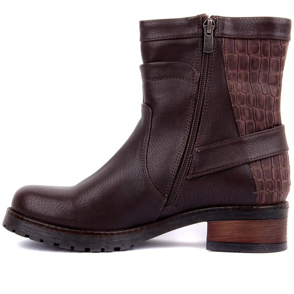 Moxee-botas femininas marrons
