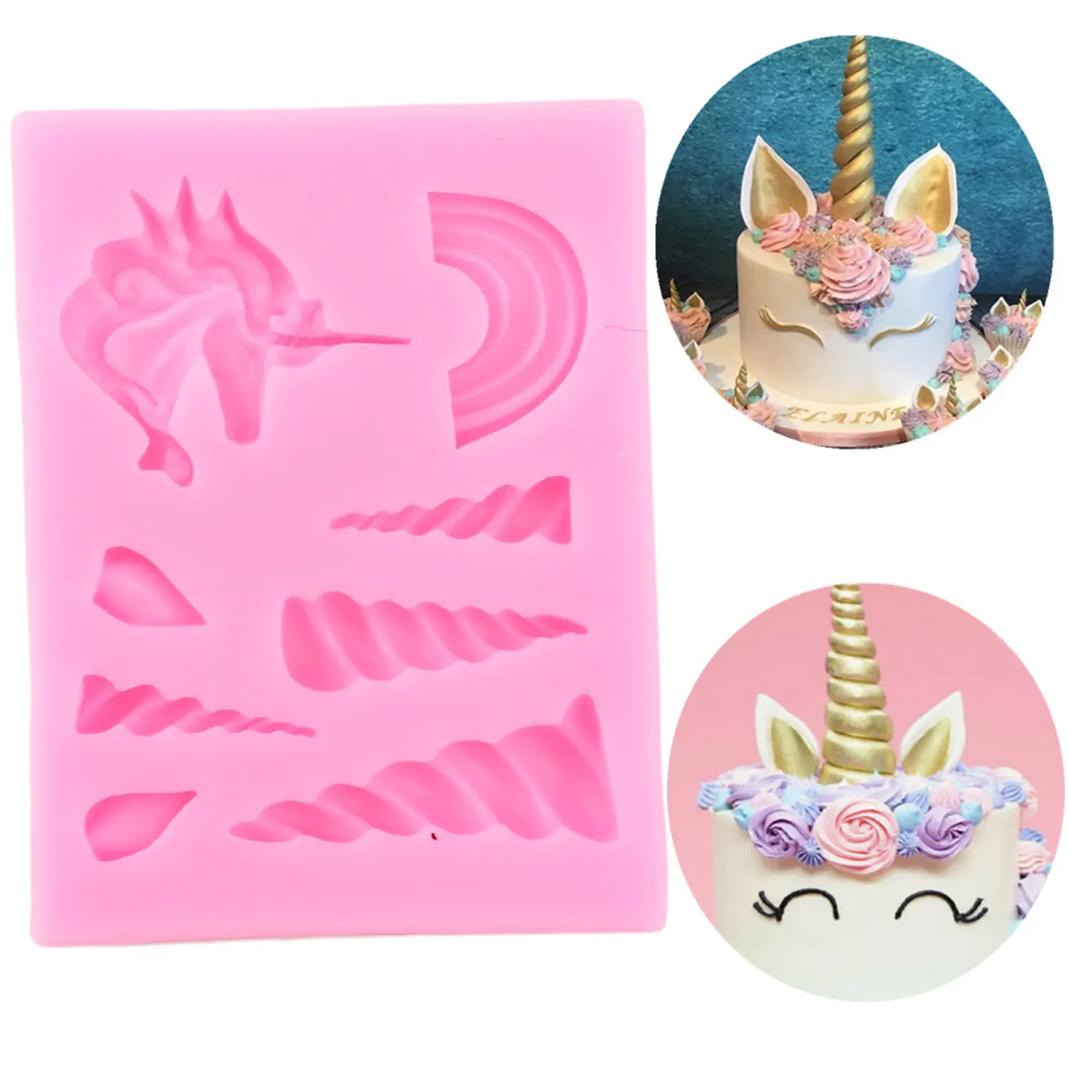 Door Window Silicone Mold Lips Rose Ballet Dancer Dress Fondant Cake Decorating Tools Dragon Unicorn Bird Chocolate Candy Mould