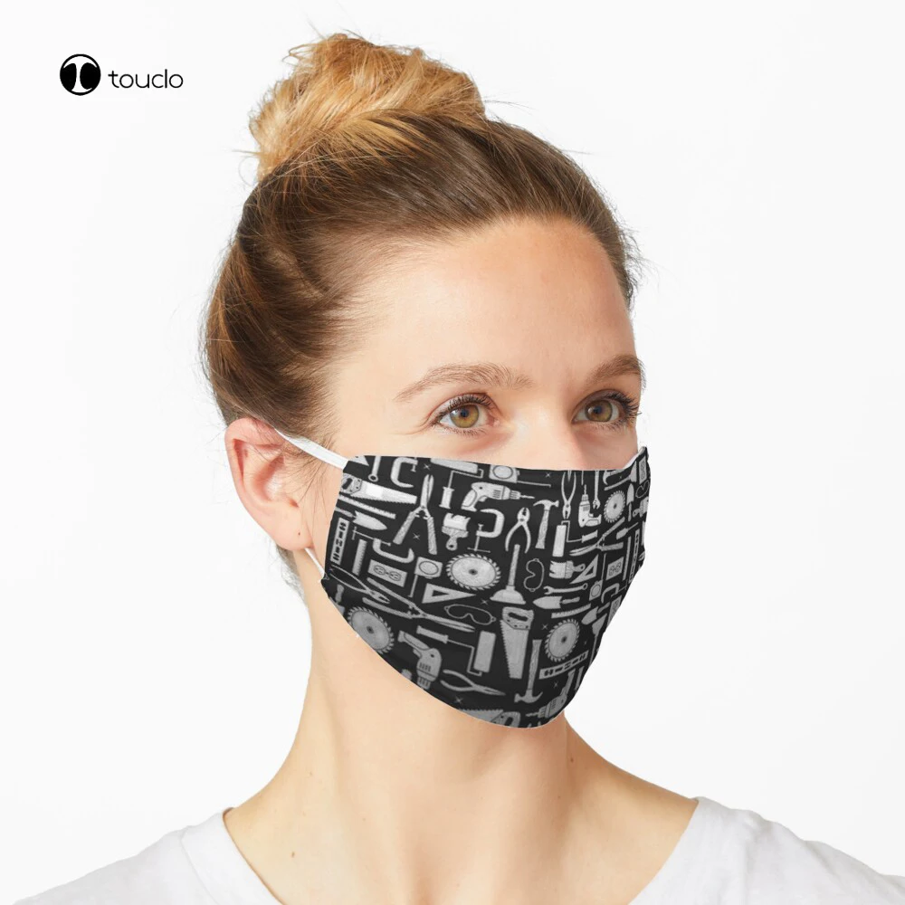 Mascarilla con filtro para Taller, paño de bolsillo reutilizable y lavable, negro y plateado