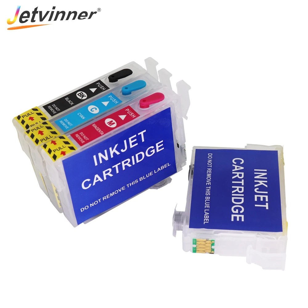 Jetvinner 4-Farbe Für Epson T1801 T1811 Nachfüllbare Tinten Patrone Mit ARC-Chips Für Epson XP-30 XP-102 XP-202 XP-205 drucker