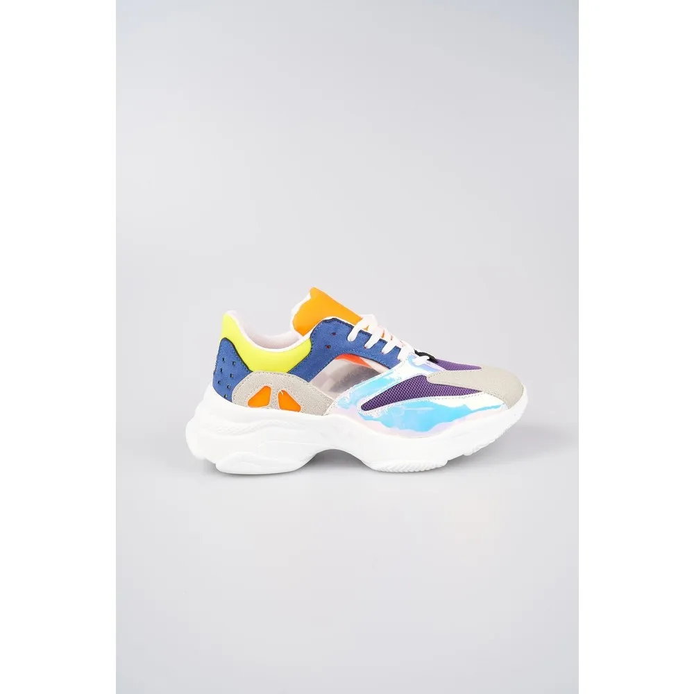 New Fashion Vulcanize Women's Sneakers Casual Vulcanized Women Sneakers with Hologram Stripe with Multicolor Sneakers