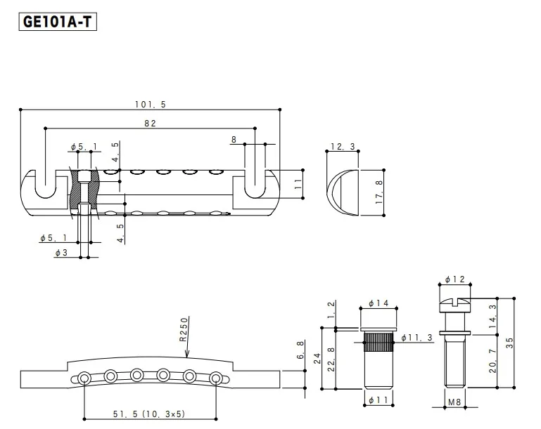 Gotoh GE101A Aluminum Tail Piece