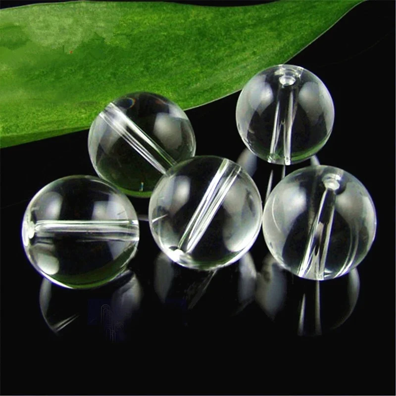 

Camal 50pcs 10/12/14mm Crystal Glass Smooth Clear Loose Beads Rondelle Balls For DIY Jewelry Making Bracelet Necklace Curtain