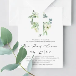 Personalized First Communion Invitation Cards for Boys and Girls, Customized
